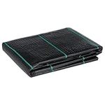 4 x 5 m / 13.1 x 16.4 ft Weed Control Membrane, Weed Control Woven Fabric, Ground Cover Sheet, 100 GSM, UV Stabilised, Weed Barrier Mat. Perfect for Gardens, Patios, Flower Beds, Landscaping (Black)