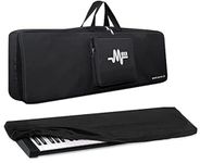 Mexa Keyboard Bag Compatible With Yamaha PSR-F51 / F52 / F50 / E273 / E263 / E253 Keyboard Bag Padded Quality With Dust Cover (Black)