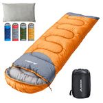 BISINNA Sleeping Bag with Pillow - 4 Season Lightweight Waterproof Warm Sleeping Bag with a compression sack for Adults, Women, Men's Outdoors Camping, Hiking