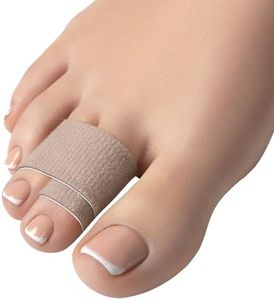 Homergy Hammer Toe Straightener, 4 Pack (Next Generation) Reusable Fabric Buddy Wraps for Broken Toes, Hammertoe Corrector, Crooked Toes, Curled Toes, Bent Toes for Women and Men