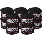 Ringside Mexican Style Boxing Handwraps (5 Pack), Black, 180"