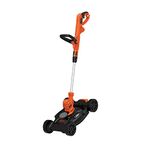 BLACK+DECKER Electric Lawn Mower, String Trimmer, Edger, 3-in-1, Corded (BESTA512CM)