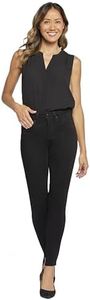 NYDJ Womens Ami Skinny Jeans in Sure Stretch Denim Jeans - Black - 10