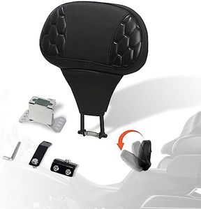 FOVPLUE Rider Backrest,Detachable Adjustable Plug-in Driver Rider Backrest Pad for Harley Touring Glide Road King 2009-2023 Ultra Limited FLHTK FLHTKL CVO Limited FLHTKSE Street Glide FLHX Style 5