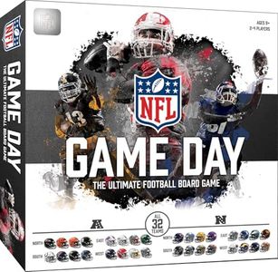 Masterpieces NFL Game Day: The Ultimate Football Board Game – Officially Licensed with All 32 Teams Ages 9+ 2-4 Players Fun for Family Game Night or Parties