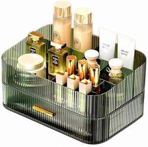 MIUOPUR Makeup Organizer with Stackable Drawers, Bathroom Vanity Organizers and Storage, Ideal for Desk and Dresser Countertops, Great for Cosmetics, skincare, Lipsticks, Nail Care -Green