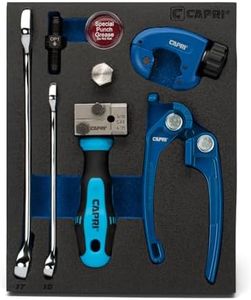 Capri Tools 3/16 in. Double Flaring Tool Kit for Brake Lines 3/16" SAE (4.75 mm) with Wrenches, Tube Cutter, and Tube Bender