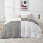 Razzai 500 GSM Winter Comforter Premium Collection Quilted Revesible Comforter (92" x 106" Inches/233cm x 269cm) - King Size Comforter|Silver/White |Microfibre|Lightweight