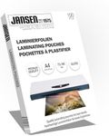 Jansen - A4 Laminating Pouch, 75/80mic, Pack of 100, Gloss, Packaging May Vary