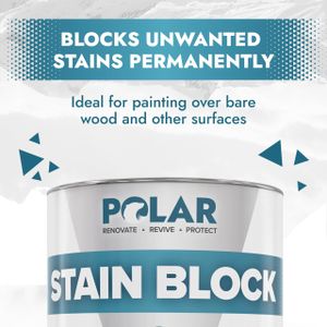 Polar Stain Blocker Paint Matt White 500ml – For Walls, Ceilings, Multi-Surface