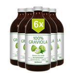 6 x 100% Soursop Juice - Unfiltered - Vegan. 6 x 500ml. Made from 100% Soursop-Pulp/Guanabana. Directly from the producer Graviola.de