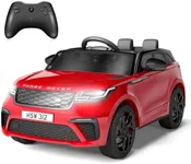 Kids Ride On Car with Remote, Licensed Land Rover Kids Electric Car, Ride On Toys for Kids 4-8 with Mp3 Player, Rocking, Pull Rod (Red)