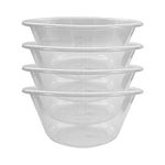 MKR Plastic Mixing Bowls, BPA Free. Microwave, Dishwasher and Freezer Safe. for Food Prep and Serving (4 x 20cm (2L))