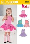 Simplicity Creative Patterns New Look 6255 Toddlers' Dress with Knit Bodice, A (1/2-1-2-3-4)