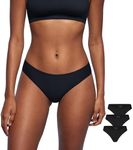 SOULVOR Magneticfit Cheeky Underwear for Women Bikini Stretchy High Cut Panties Sexy Tagless Briefs 3 Pack Black (3pack) Medium