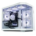 ionz Gaming PC - Desktop Computer, Ryzen 7 5700X, NVIDIA RTX 5060,16GB RAM 1TB SSD, 120mm AIO, Windows 11, 600W 80+ PSU, WiFi (APEX, White)