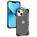 BALLISTIC Protective Case Compatible with iPhone 13 Case (ONLY), with 1 × Camera Lens Protector, 2 Sets × Against Drop Corners, Shockproof Case 6.1 inch 2021 - Tint Black