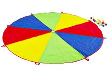 Garden Games 2.5 Metres Play Parachute Game - 20 Multi Colour Balls and Fun Game Ideas