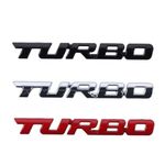 3Pcs Turbo Car Emblem, 3D Letter Metal Turbo Badge 3 Color Auto Logo Badge Sticker Car Side Fender Rear Trunk Emblem Badge Decals for Cars, Truck, SUV