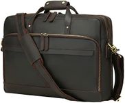 UBANT Leather Messenger Bag for Men 15.6" Laptop Briefcase Full Grain Leather Business Travel Handbag Computer Office Work Shoulder Bag