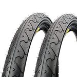 CyclingDeal - 26" x 1.95" Mountain Bike Bicycle Slick Wire Bead Tires for MTB Hybrid Bike Blackwall - Pack of 2