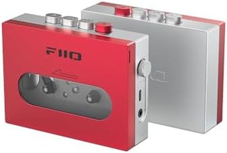 FiiO CP13 Portable Cassette Tape Player with 3.5mm Earphone Jack, Ultra-Low Wow&Flutter, Powered by Type-C or Lithium Battery (Red and Silver)