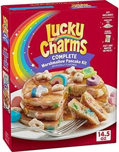 Betty Crocker Lucky Charms Complete Marshmallow Pancake Mix, 14.5 oz Box