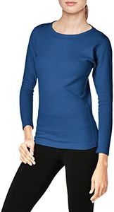 Duofold Women's Mid Weight Wicking Thermal Shirt, Winter River Teal, Large