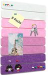 8 Packs Felt Pin Board Bar Strips Bulletin Board for Bedrooms Offices Home Wall Decoration, Notice Board Self Adhesive Cork Board with 50 Push Pins for Paste Notes, Photos, Schedules