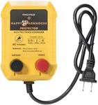 Happy Henhouse Electric Fence Charger - Powerful 110V AC Plug-in Fence Energizer for Chickens, Small Farms & Gardens - Easy Setup Predator Protection for Safer Free-Ranging