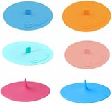 6 Pcs Silicone Cup Lids,Accfore Silicone Cup Covers Lids Anti-dust Airtight Seal for Mugs, Drink Cup,Cups,Glass Cup,Coffee Cup