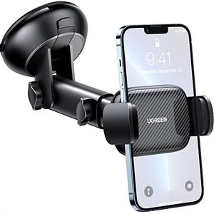 UGREEN Car Phone Holder Dashboard Windshield, Strong Suction Car Phone Mount 360 Degree Rotation Long Arm, Cell Phone Holder Car for iPhone 14 Pro Max 13 Pro Max 12 Pro Max, Galaxy S23 S22, Pixel 4 XL
