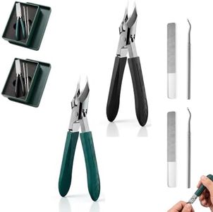 3PCS Eagle Beak Beveled Nail Clippers, Stainless Steel Wide Jaw Opening Anti-Splash Nail Clipper, Long Handle Angled Head Toenail Clippers for Ingrown & Thick Toenails, for Men Women (Mix 2PCS)