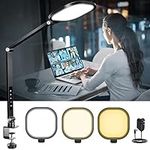 Desktop Light for Video Conference Lighting, Desk Light for Zoom Meeting Video Calls, LED Desk Light with Clamp for Home Office, Adjustable Swing Arm Table Lamp with Clamp for Workbench/Task