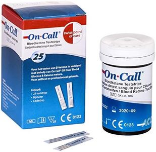 25 Blood Ketone Test Strips for the On call Ketone meter monitor