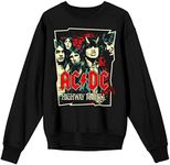 Bioworld ACDC Highway To Hell Crew Neck Long Sleeve Black Unisex Adult Tee-3XL