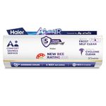 Haier 1 Ton 5 Star, New star rated,Wi-Fi HEXA Inverter Smart Split AC (AI Cooling, Energy Saving & Self-Clean, 7 in 1 Convertible, Copper, 4-way Swing, Cools in 10 Sec at 60°C, White)-HSA14KU-GAI5NB-I