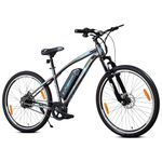 Leader Unisex E-Power L6 Pro 27.5T Electric Cycle With Removable Li-Ion Battery | High-Performance 250W Motor, Dual Disc Brakes & Front Suspension | 1 Year Warranty | 12+ Years (Grey), 19 Inch