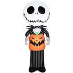 Disney Inflatable Nightmare Before Christmas Jack Skellington Halloween Pumpkin Gemmy 5FT Yard Decoration