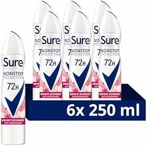 Sure Nonstop Protection Bright Bouquet Anti-Perspirant Deodorant with Body Heat Activated technology Spray for 72-hour odour and sweat protection 6x 250 ml