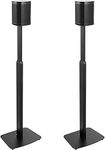 ynVISION.DESIGN Height Adjustable Floor Stands Compatible with Sonos One, One SL, Play:1 | 2 Pack | (Black)