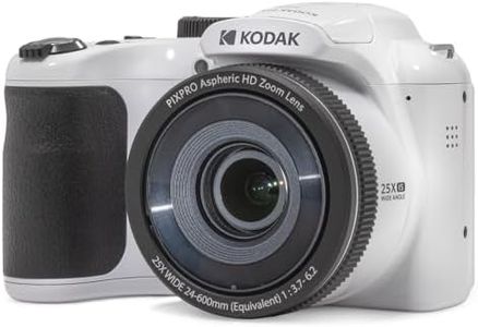 KODAK PIXPRO Astro Zoom AZ255-WH 16MP Digital Camera with 25X Optical Zoom 24mm Wide Angle 1080P Full HD Video and 3" LCD (White)