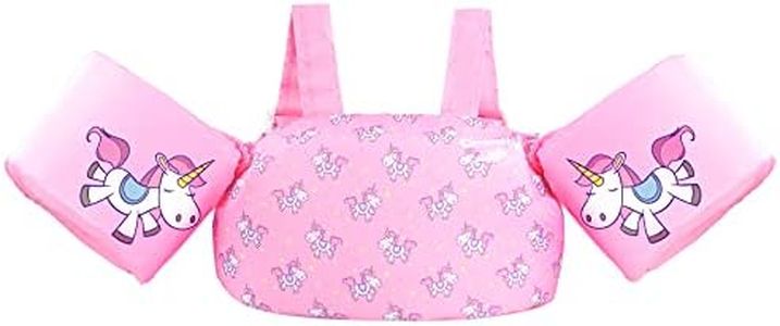 Gogokids Kids Swim Vest, Toddler Floaties for 20-30-40-50 lbs/2-6 Year Old Girls and Boys, Swimming Arm Band, Pool Float Jacket with Water Wings and Shoulder Strap