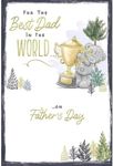 Me to You Tatty Teddy Father's Day Card 'Best Dad in the World' 6x9in - Official Collection