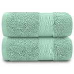 GC GAVENO CAVAILIA Soft Bath Towel Set | 2 Pieces Egyptian Cotton Bathroom Towel | 700 GSM Hotel Collection Towels | Water Absorbent Towels Sets | Duck Egg | 70X125