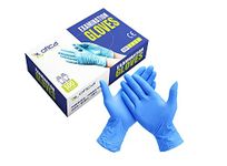 OTICA Nitrile Hand Gloves|100 pcs|Medical Grade 4G|Blue|Food Grade|CE Approved|Non Sterile|Medical Examination|All-Purpose|Powder Free|Cleaning|Latex Free|Examination Gloves Pack of 100(Large)