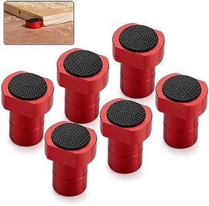 DAYDOOR Workbench Bench Dogs, Aluminum Alloy MFT Table Brake for 3/4'' Dog Holes, Woodworking Stop with Non-Slip Pad(19mm)