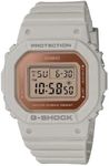 G SHOCK MID SIZE DIGITAL METALIC EL LIGHT,S/WATCH,ALARM,200M WR METALIC BRONZ FACE, BEIG RESIN