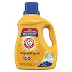 Arm & Hammer Liquid Laundry Detergent, Super Concentrated, Clean Fresh Scent, 100 Loads, 2.96-L