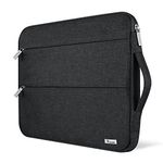 Voova Laptop Sleeve Case 13 13.3 Inch for MacBook Air 13 M1, 13.6 Inch MacBook Air M2/M3, MacBook Pro 13/14, Waterproof Slim Computer Bag Cover with Handle and Accessory Pocket, Black